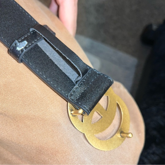 Gucci Double G Marmont Leather Belt Size 48 - Picture 3 of 5